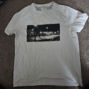 Denim & Flower White Urban Graphic Tee